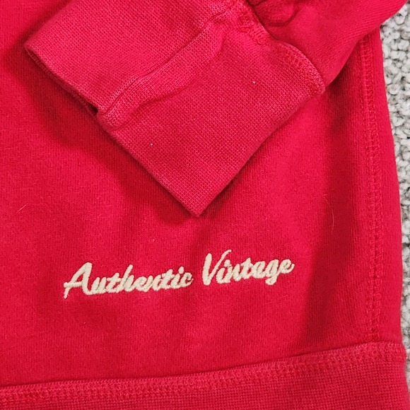Abercrombie & Fitch Hoodie Womens‎ Large Red Authentic Vintage Sweatshirt Moose - Picture 8 of 13